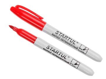 Маркер промышл. перманентный фетровый красный STARTUL PROFI (ST4350-03) (толщ. линии 1.5 мм), Китай