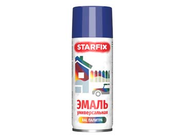 Краска-эмаль аэроз. универсальная синий темный 520мл 5002, STARFIX