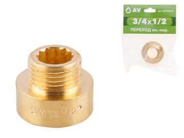 Переход 3/4" вн. х1/2" нар., инд. упак.