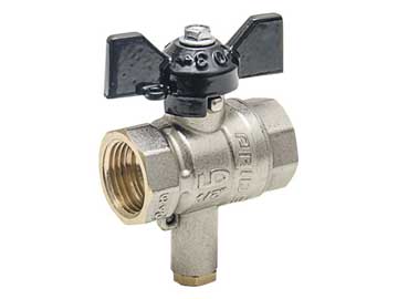 Кран шаровый 1/2" вн.-вн. для термодатчика бабочка PN40