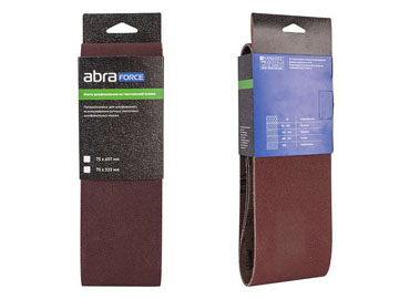 Шлифлента 75х457 P150 ткань 3 шт., ABRAforce