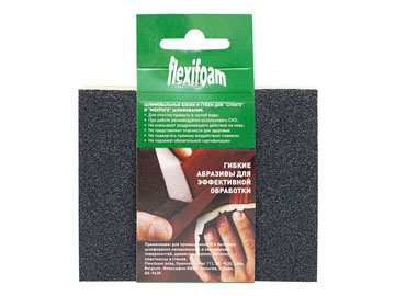 Губка абразивная 120х98х13мм P180 Soft Pad, Flexifoam