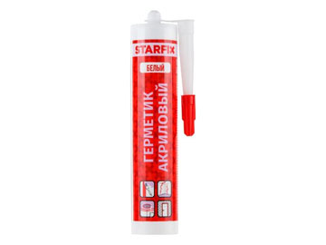 Герметик акриловый белый, 300мл, STARFIX SM-63059-1