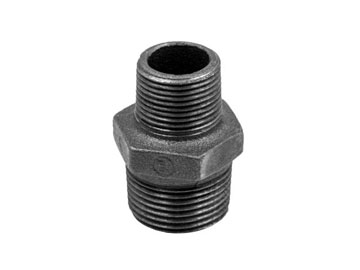 Ниппель ред. 1 1/2" х1" нар.-нар. чугун черн., AV Engineering