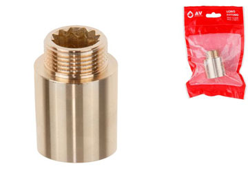 Удлинитель 3/4" вн.-нар. х30 мм, инд. упак., AV Engineering