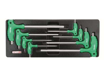 Набор-сет ключей L-Type Torx Т10-Т50 8шт 434х176мм, TOPTUL
