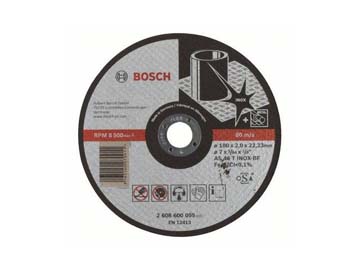 Круг отрезной 180х2.0x22.2 мм для нерж. стали Expert, BOSCH 2608600095