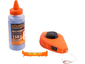 Шнур разметочный 30м с мелом и уровнем STANDART ST1210