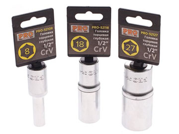 Головка 1/2" 21мм 6гр. глубокая PRO-52121, PRO STARTUL