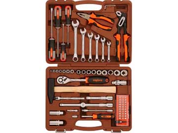 Набор инструмента универсальный 1/4", 1/2"DR, 75 предметов